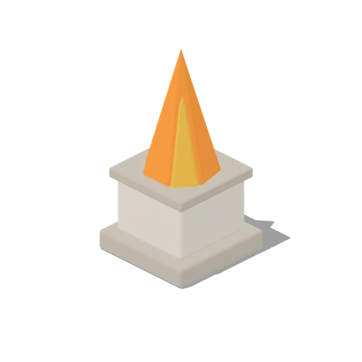 The streak flame statue